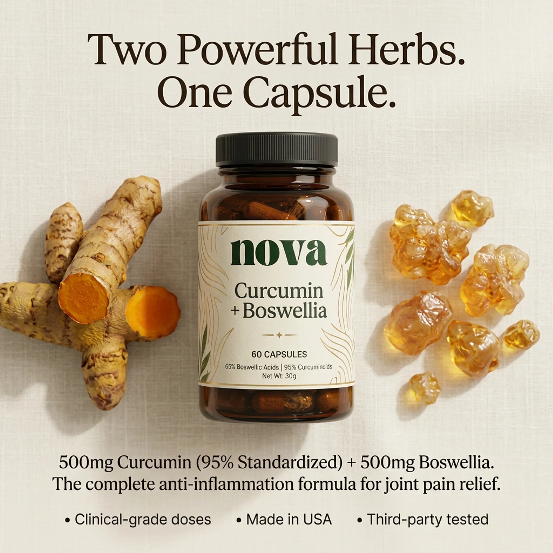 Curcumin + Boswellia Joint Support Capsules